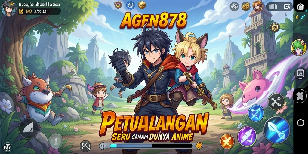 Tangkapan layar gameplay <strong>AGEN878</strong> menampilkan aksi seru karakter Anime.
