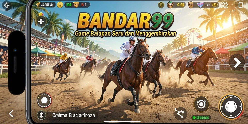 Tampilan gameplay balapan menegangkan di BANDAR99.