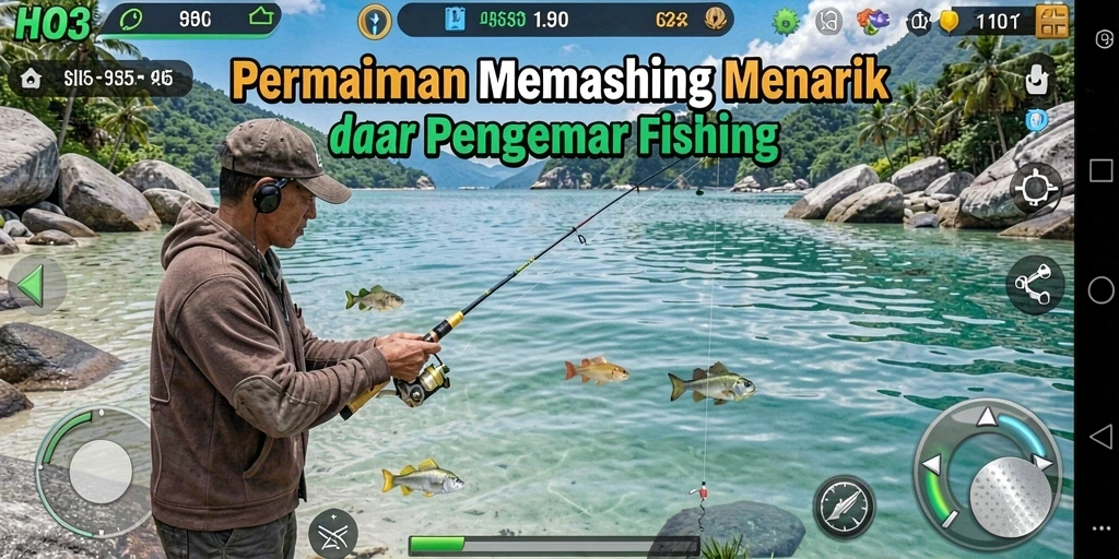 Gameplay seru saat memancing berbagai jenis ikan di HO3.