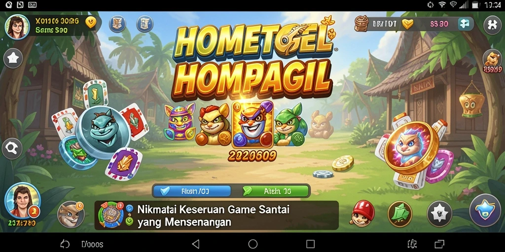 Screenshot gameplay HOMETOGEL yang menampilkan keseruan bermain.