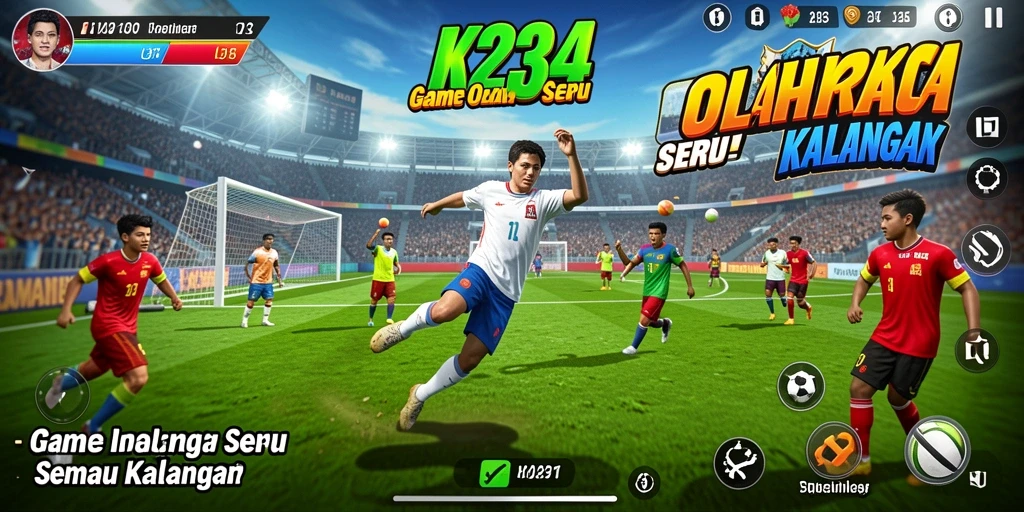 Screenshot K234 menampilkan aksi seru dalam permainan olahraga.