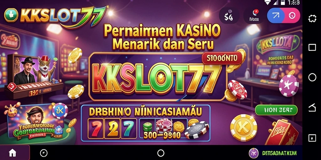 Tampilan gameplay KKSLOT777 yang seru dan penuh warna.