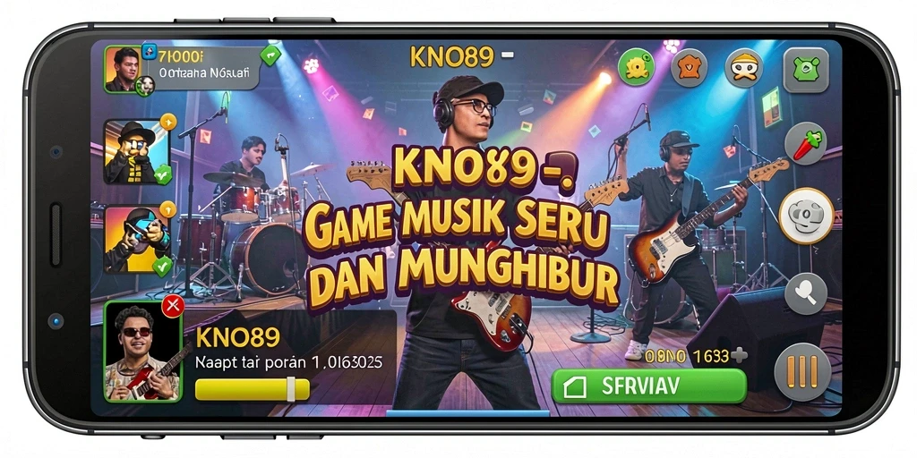 Tampilan gameplay KNO89 yang menampilkan tantangan musik yang seru.