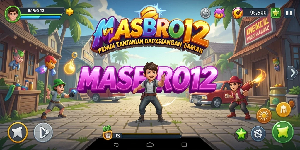 Screenshot dari gameplay seru MASBRO12 menunjukkan aksi menantang.