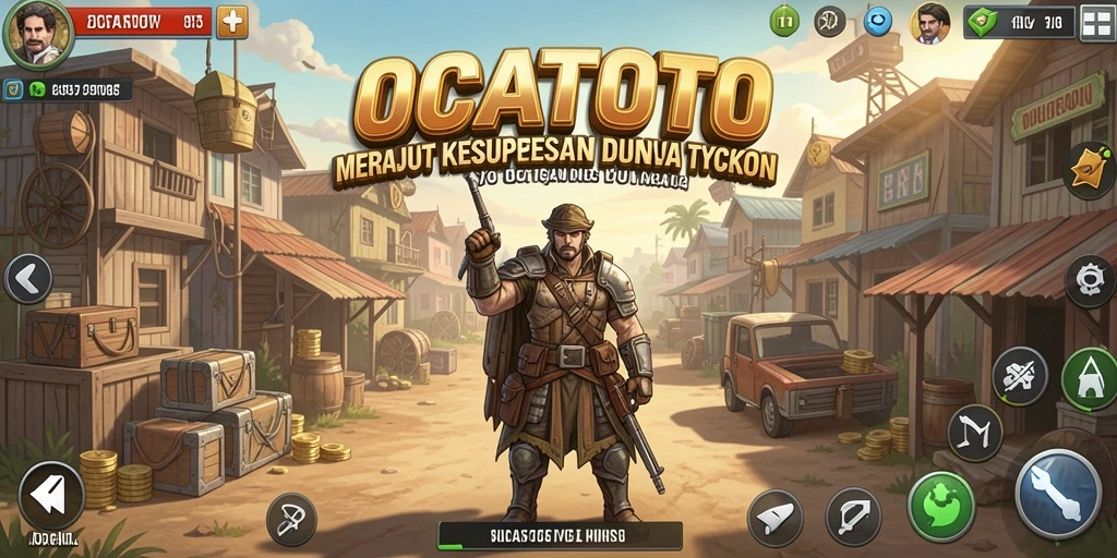 Tangkapan layar utama OCATOTO menampilkan gameplay seru dalam dunia Tycoon.