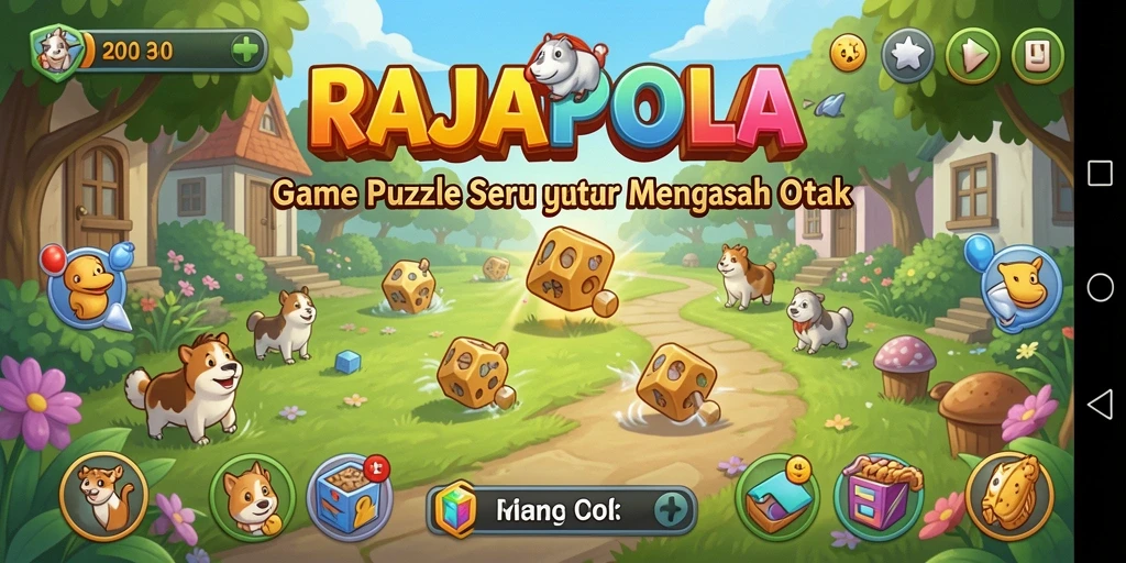 Tampilan menarik dari gameplay Puzzle RAJAPOLA.