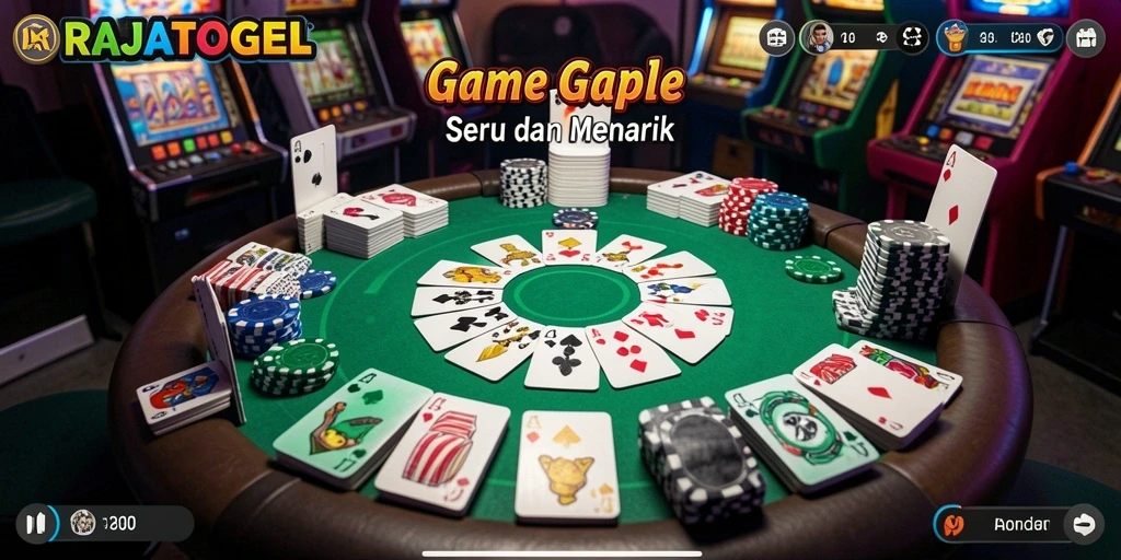 Tampilan permainan Gaple yang seru di RAJATOGEL.