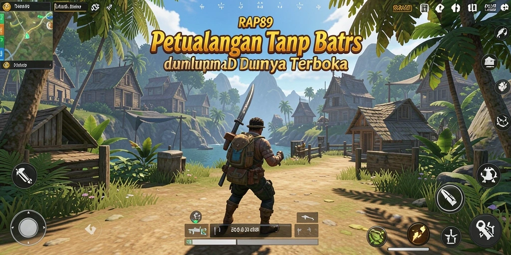 Tangkapan layar utama RAP89 menampilkan eksplorasi luas dalam gameplay Open World.