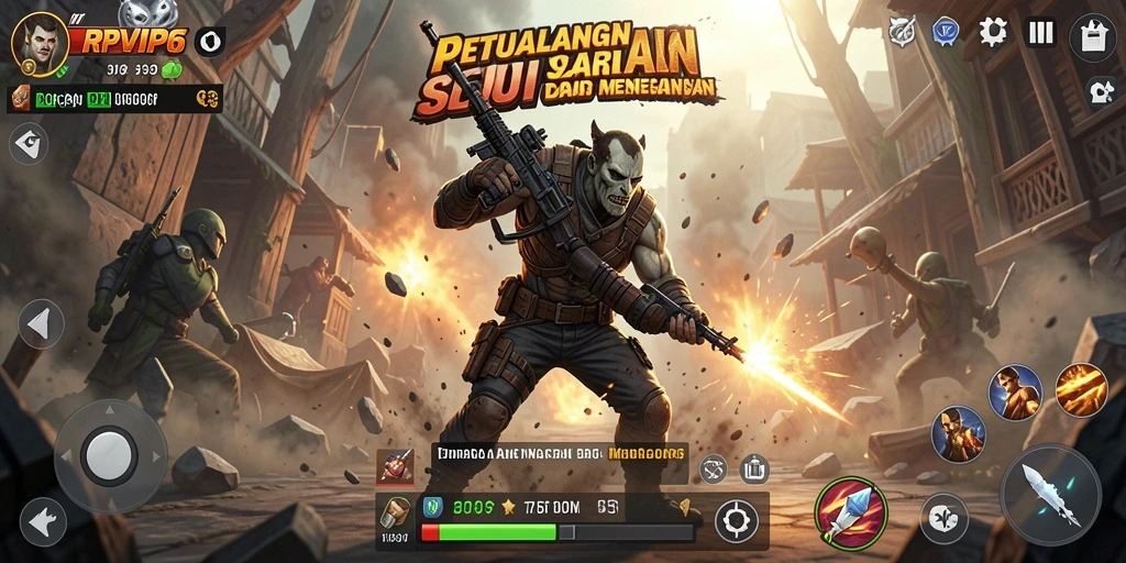 Screenshot RPVIP6 menampilkan aksi luar biasa di tengah pertempuran.
