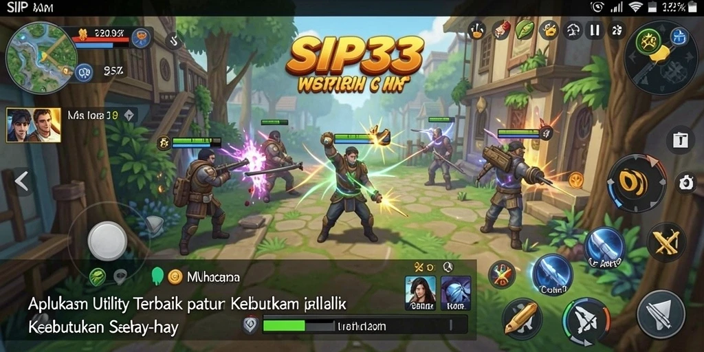 Screenshot utama SIP33 menampilkan antarmuka aplikasi Utility yang modern.