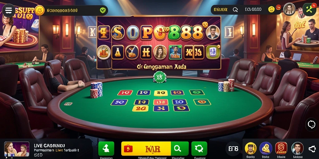 Gameplay seru dengan dealer live di SUPER88.